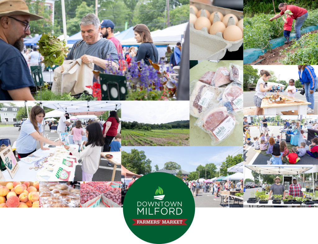 Downtown Milford Farmers Market 2026 from June 6 to October 17 every saturday. One of the best things to do every saturday morning in CT, visiting our farmers market in Milford, CT.