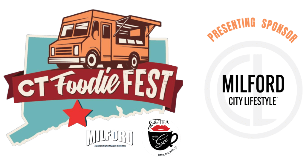Best Food festival in CT - Things to do in Connecticut: 2nd Annual CT Foodie Fest 2026 featuring over-the-top eats like BBQ, lobster, tacos, and international street food, plus live music and tug of war—one of the best CT food festivals sponsored by Milford City Lifestyle in Downtown Milford on Mary 1 and May 2 in 2026. CT Foodie Fest is coming this spring in Connecticut, so if you are looking for a foodie event, family friendly and looking for things to do in CT right here between Fairfield County and New Haven County? Join us in Milford, CT, we are 45 minutes from New york city, a perfect weekend gateway from the city. Presented by the Downtown Milford Business Association. Partnership with The tea with Gi and Milford Junior Major Baseball League. The event will feature pizza, beer tent, tug of war competition, kids section, 30+ food trucks from all over CT.