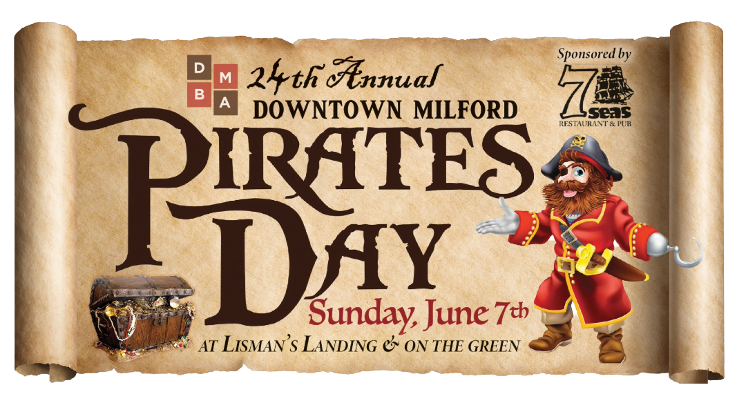 Looking for things to do in Connecticut for families? Join us at the 24th Annual Milford Pirates Day, a waterfront and downtown festival in Milford CT, presented by the Downtown Milford Business Association on June 7. Sponsored by 7 seas restaurant and pub. Free to everyone. Pirates take over the city of milford. there is lots of things to do in Milford this weekend.